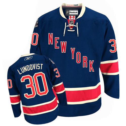 Kinder New York Rangers Eishockey Trikot Henrik Lundqvist #30 Authentic Reebok 3rd